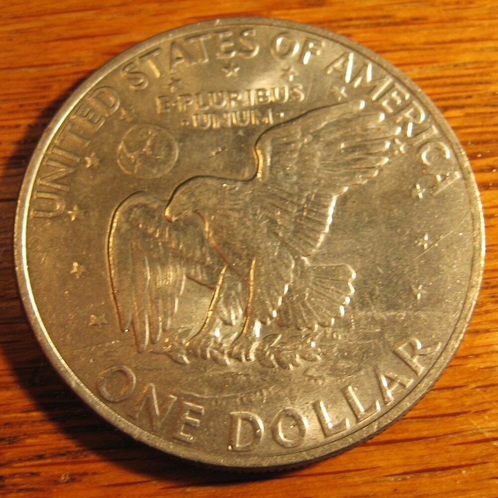 1971 P EISENHOWER 1 DOLLAR COIN - Picture 2 of 2